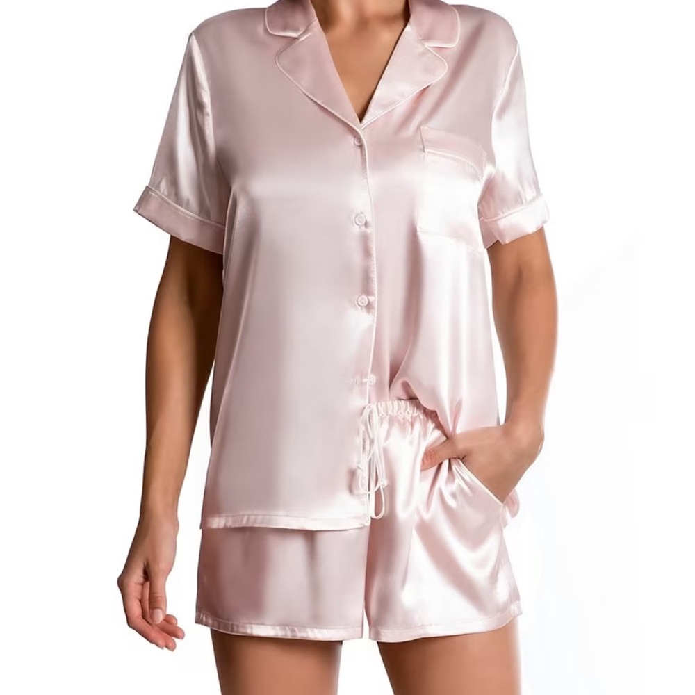 In Bloom by Jonquil satin short pajama set